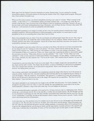 Hello again from the Federal Correctional Institutiom