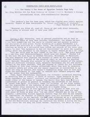 Mindfulness tango with hostitlities