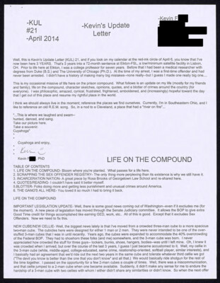 Kevin's update letter KUL #21 April 2014