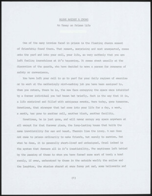 Alone amidst a crowd