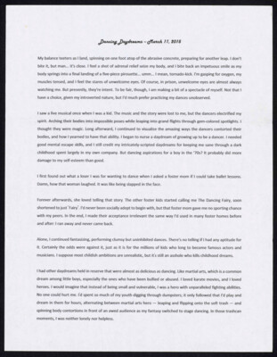 Dancing daydreams - March 11, 2015