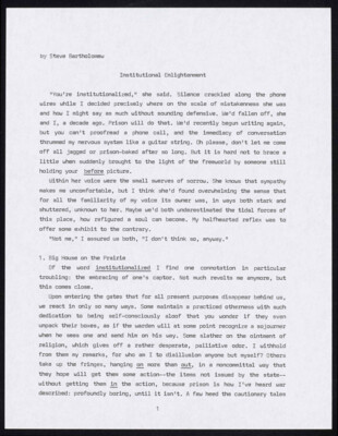 Institutional enlightenment