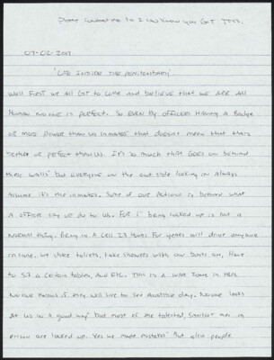 Life inside the penitentiary