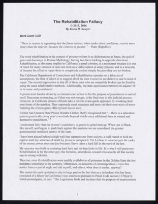 The rehabilitation fallacy