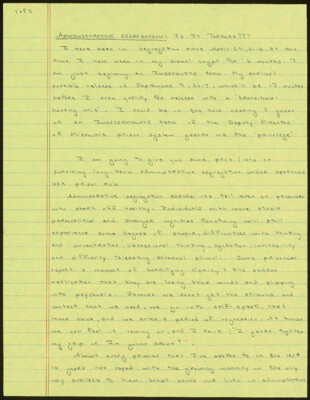 Administrative segregation: Is it torture?