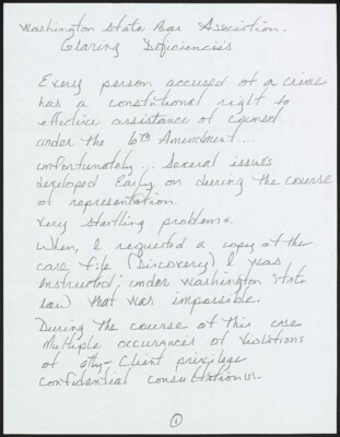 Washington state bar association glaring deficiencies