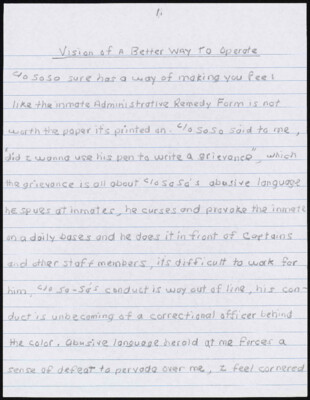 Vision of a better way to operate