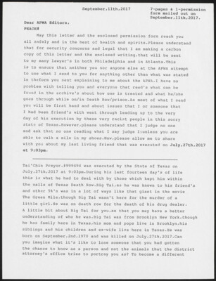 Tai'Chin Preyor was executed by the state of Texas