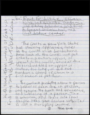 Fight for justice, illegal harsh and excessive sentance and fatally defective and false judgment of convictions, and cruel justice center