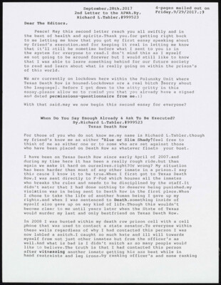 When do you say enough already and ask to be executed?