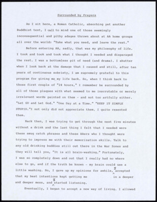 Surrounded by prayers