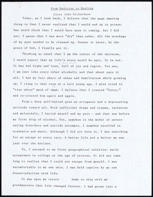 From medicine to healing