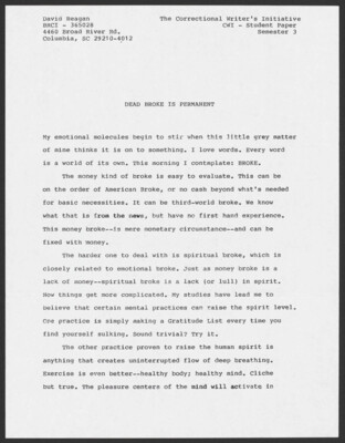 Dead broke is permanent