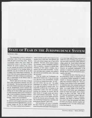 State of fear in the jurisprudence system