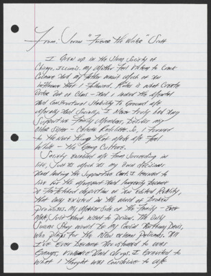 I grew up in the slum society of Chicago