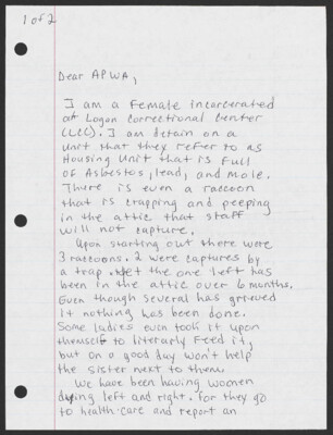 I am a female incarcerated