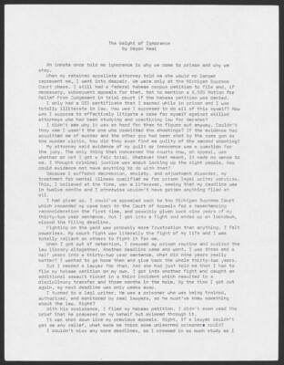 The weight of ignorance