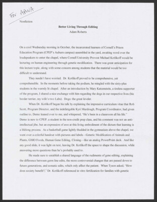 Better living through editing