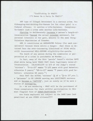 Trafficking in what?! I'd never be a party to that!!