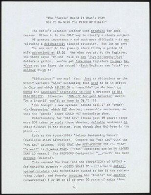 The 'Parole' Board?! What's that got to do with the price of milk?!