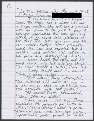 Snitch versus cho-mo