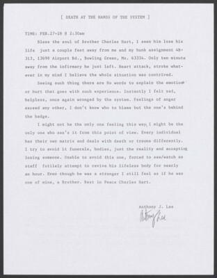 Death at the hands of the system