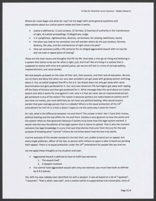 A plea for attention to an injustice