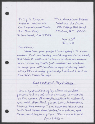 Correctional psychology