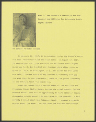 What if Amy Goodman's Democracy Now had covered the Millions for Prisoners Human Rights March?