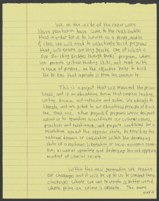 We on the inside of the razor wire fence