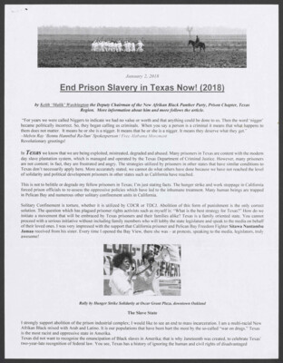 End prison slavery in Texas now!