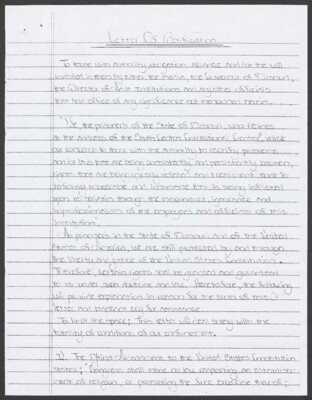 Letter of retification