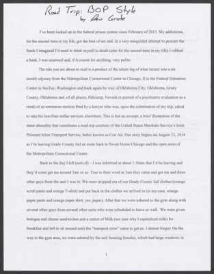 Road trip: BOP style