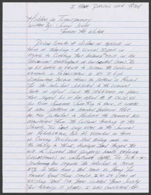 Hidden in transparency