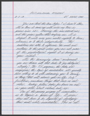 Psychological atrophy