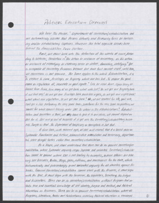 Political education deprived