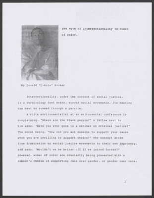 The myth of intersectionality to women of color