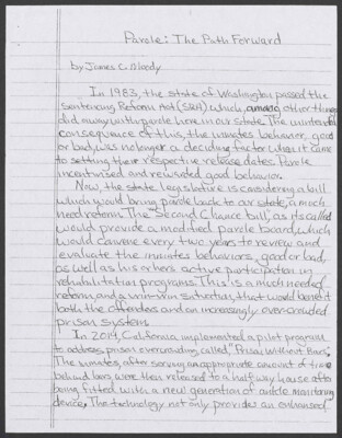 Parole, the path forward