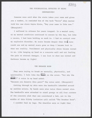 The psychological effected of being dehumanized!