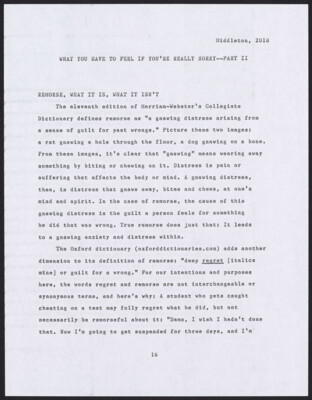 What you have to feel if you're really sorry, part 2