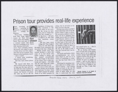 Prison tour provides real-life experience