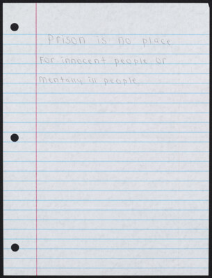 Prison is no place for innocent people or mentally ill people