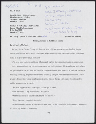 Finding purpose in jailhouse science