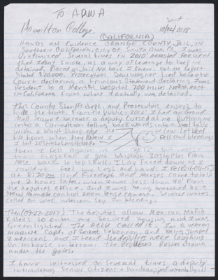 Hands on evidence Orange County Jail