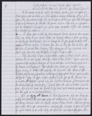 Education is our most vital means of survival for our youth