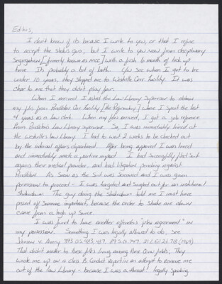 I don't know if it's because I write to you,