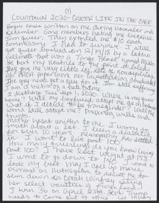 Countdown 2020 - Queer life in the cage