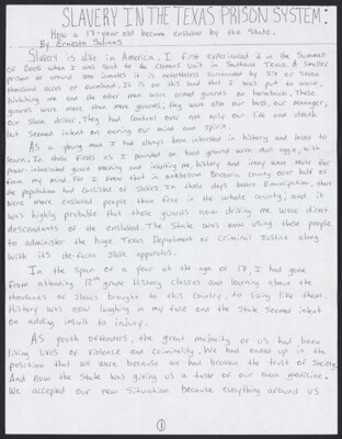 Slavery in the Texas prison system