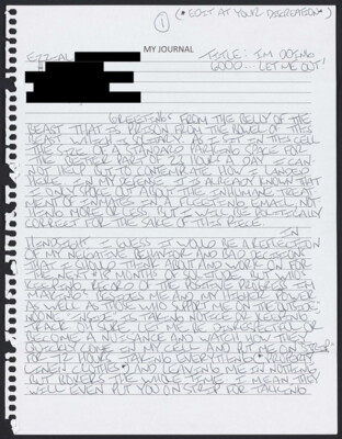 I'm doing good... let me out!