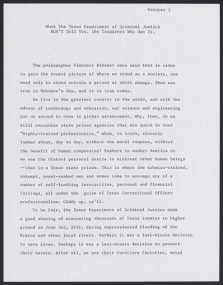 What the Texas department of criminal justice won't tell you, the taxpayers who own it